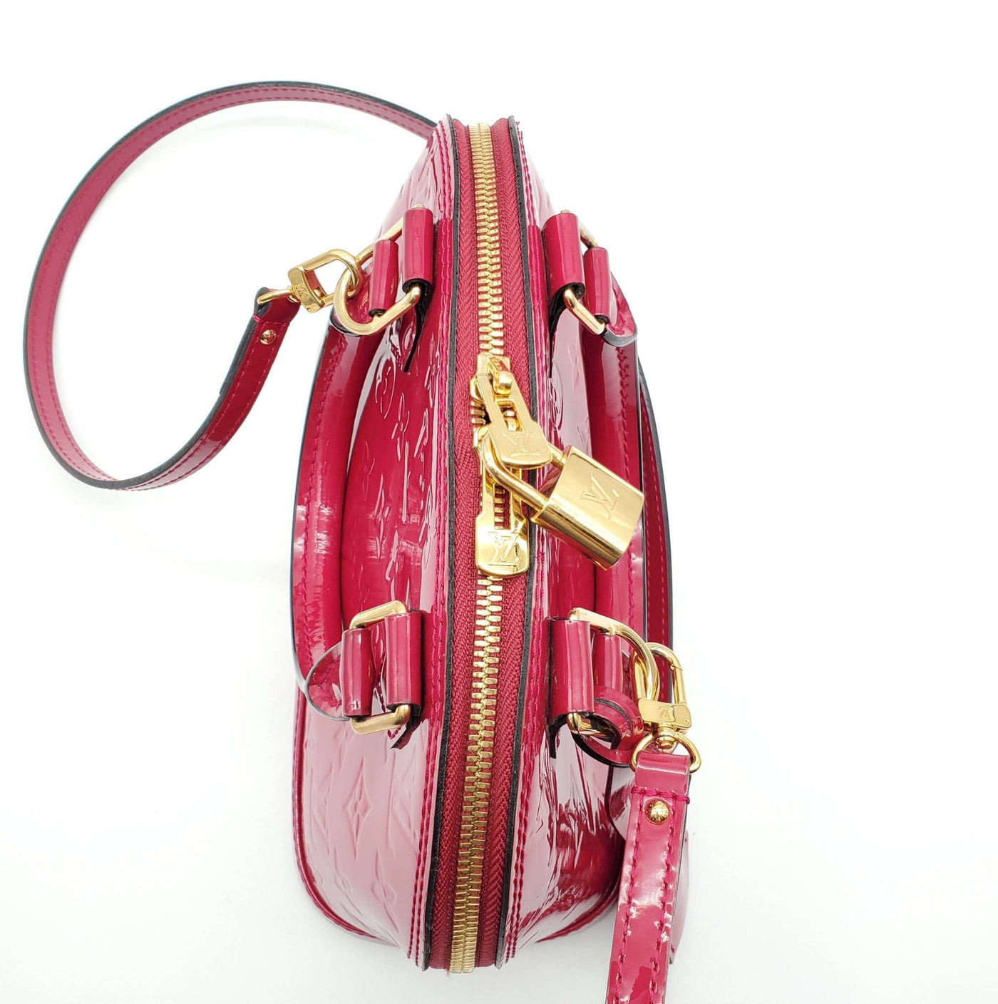 Louis Vuitton Alma BB Vernis Fuchsia Crossbody Bag | Luxury Cheaper.