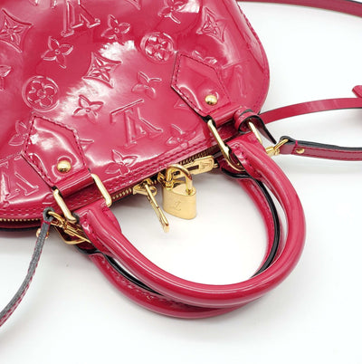 Louis Vuitton Alma BB Vernis Fuchsia Crossbody Bag | Luxury Cheaper.