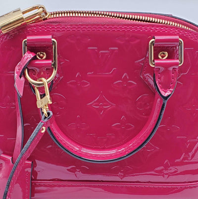 Louis Vuitton Alma BB Vernis Fuchsia Crossbody Bag | Luxury Cheaper.
