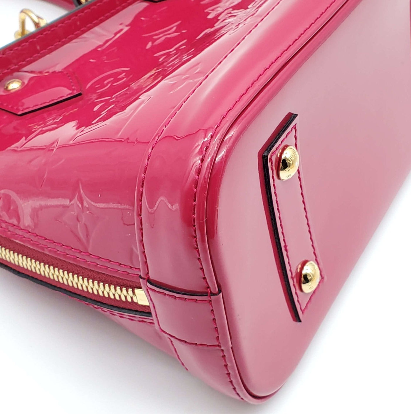 Louis Vuitton Alma BB Vernis Fuchsia Crossbody Bag | Luxury Cheaper.