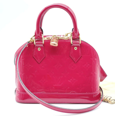 Louis Vuitton Alma BB Vernis Fuchsia Crossbody Bag | Luxury Cheaper.