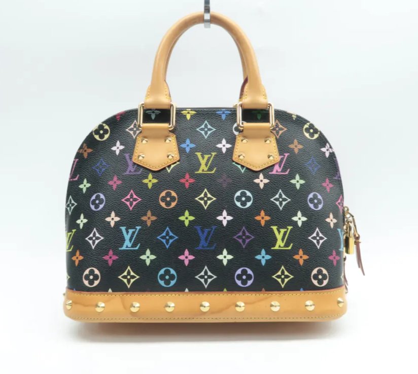 Louis Vuitton Alma Black Canvas Hand Bag - Luxury Cheaper