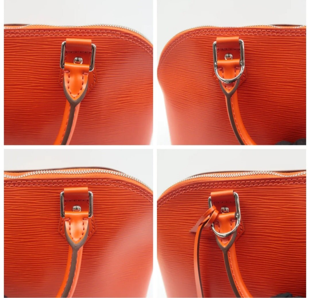 Louis Vuitton Alma Orange Epi Leather Hand Bag - Luxury Cheaper