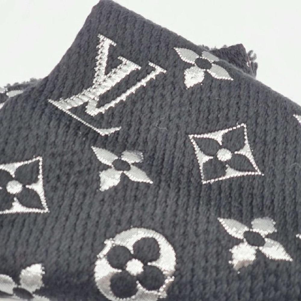 Louis Vuitton Logomania Black Silver Shine Scarf – I MISS YOU VINTAGE