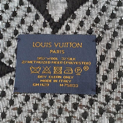 Louis Vuitton Black Logomania Shine Scarf Brand New - Luxury Cheaper