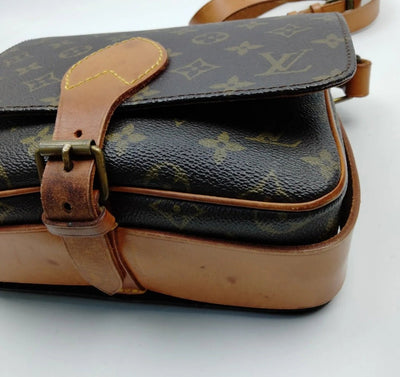 Louis Vuitton Cartouchiere MM Brown Monogram Crossbody Bag - Luxury Cheaper