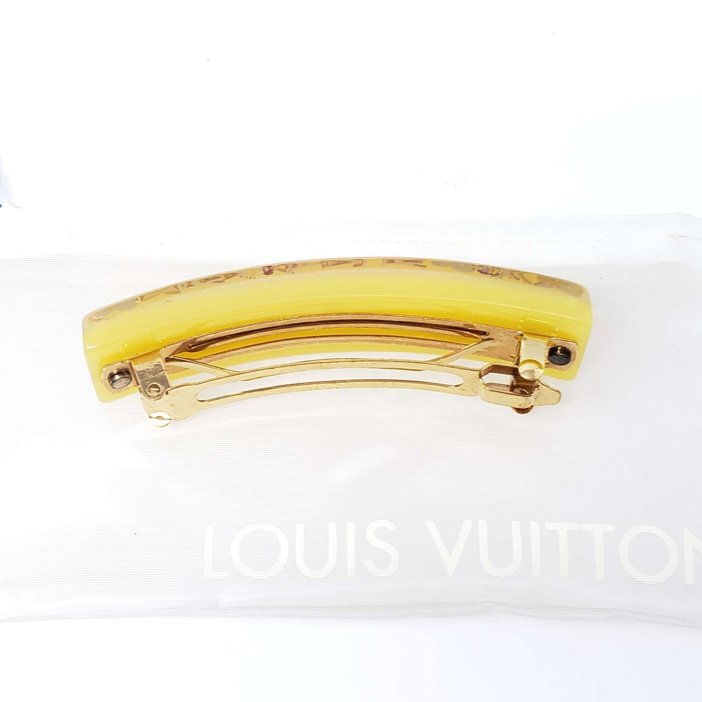 Louis Vuitton Hair Clip Gold Color