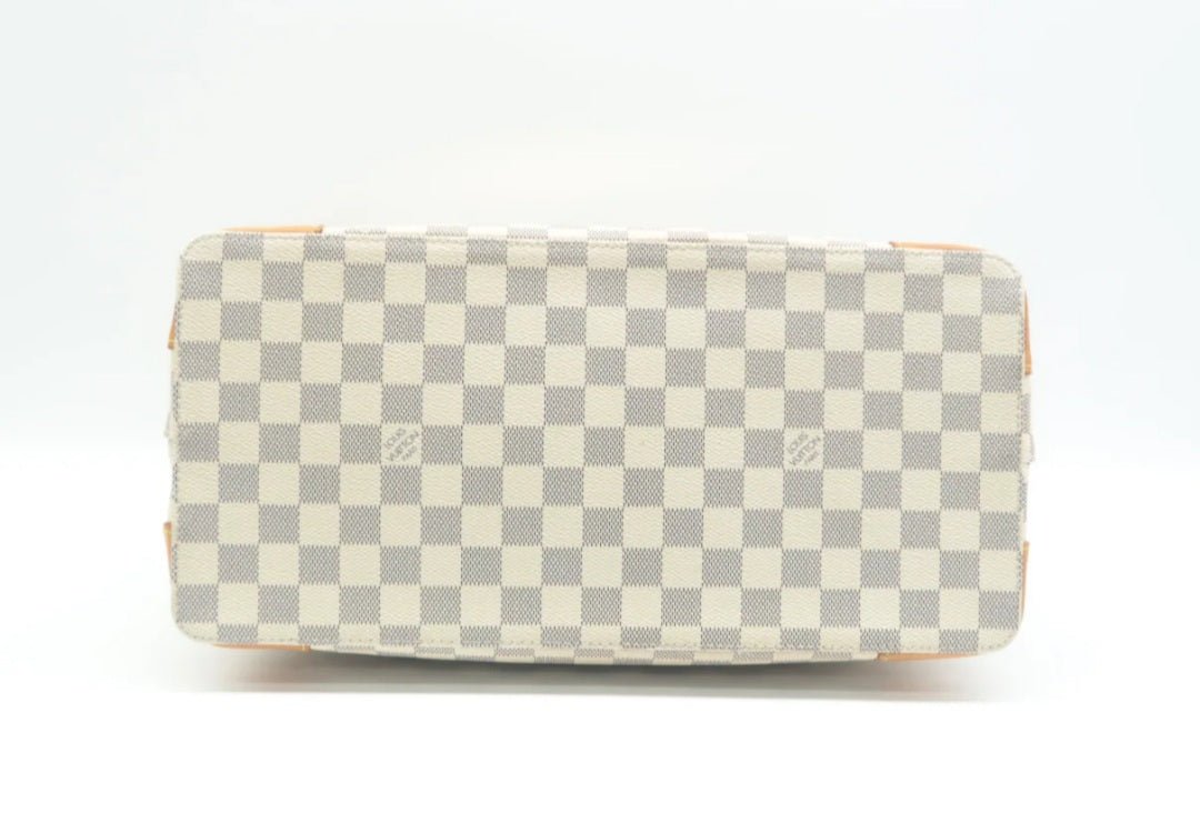 Louis Vuitton Hampstead White Damier Azur Canvas Shoulder Bag - Luxury Cheaper