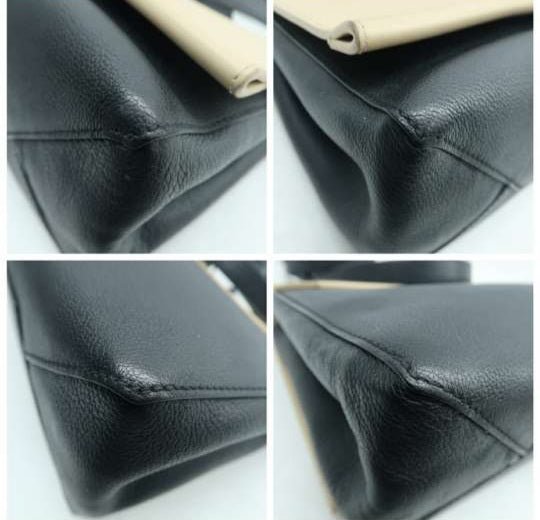 Louis Vuitton Lock me Black&Beige Leather Satchel Bag - Luxury Cheaper