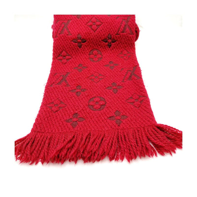 Louis Vuitton Logomania Red Wool Scarf - Luxury Cheaper