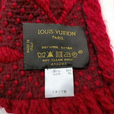 Louis Vuitton Logomania Red Wool Scarf - Luxury Cheaper