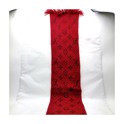 Louis Vuitton Logomania Red Wool Scarf - Luxury Cheaper