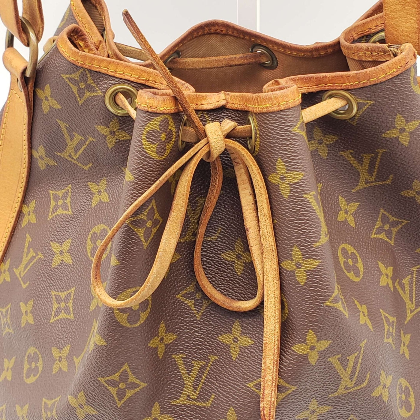 LOUIS VUITTON MONOGRAM PETIT NOE DRAWSTRING BAG - Luxury Cheaper