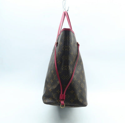 Louis Vuitton Neverfull GM Brown & Fuchsia Canvas Tote Bag - Luxury Cheaper