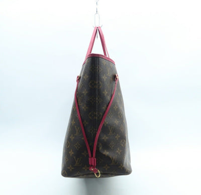 Louis Vuitton Neverfull GM Brown & Fuchsia Canvas Tote Bag - Luxury Cheaper