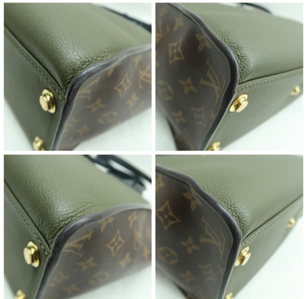 Louis Vuitton On My Side Green & Brown Monogram Satchel Bag - Luxury Cheaper