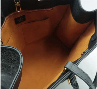 Louis Vuitton Onthego Black Monogram Leather Satchel Bag - Luxury Cheaper