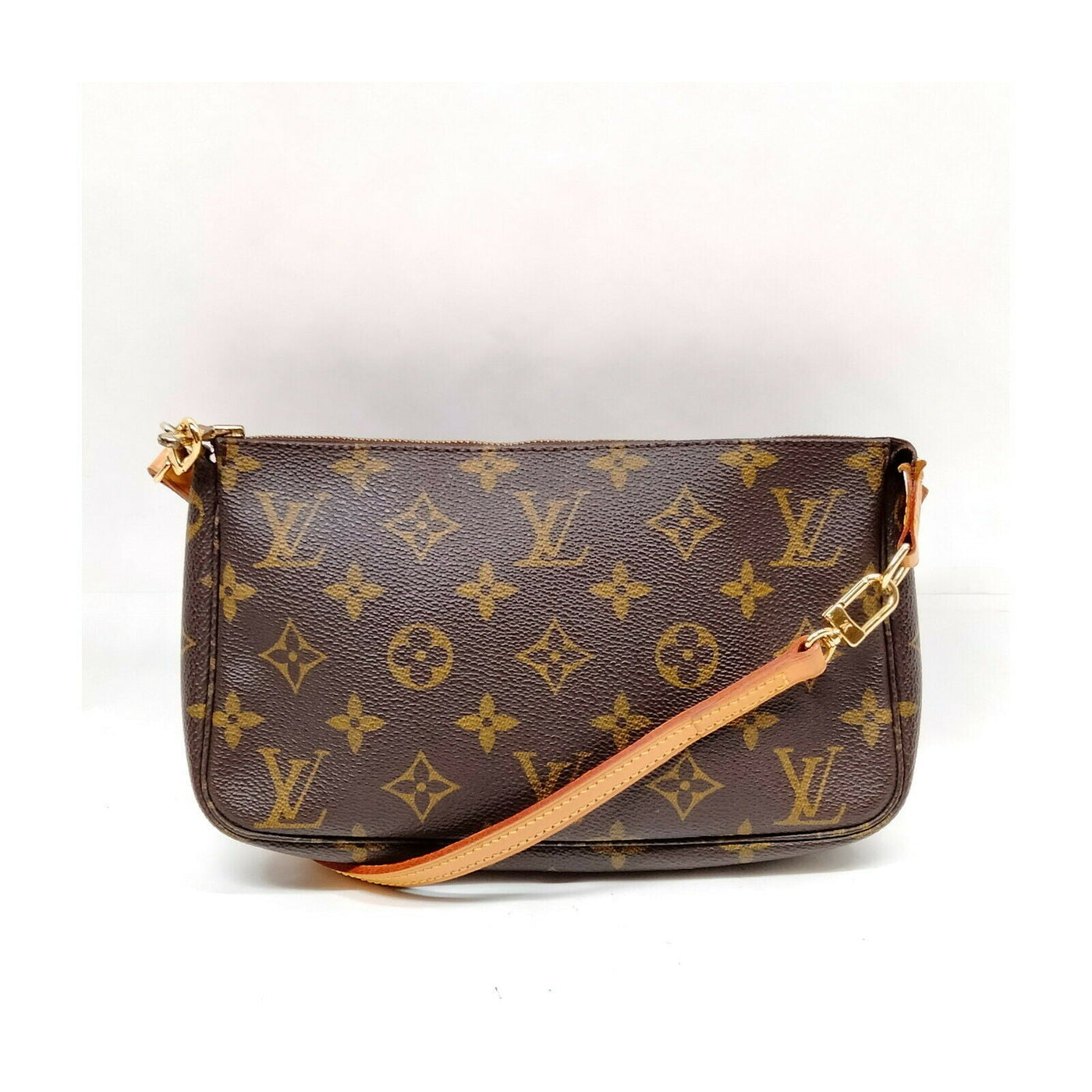 Louis Vuitton Pochette Accessoires Browns Monogram Hand Bag - Luxury Cheaper