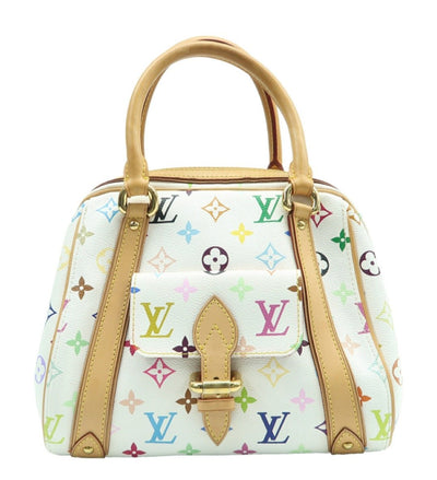 Louis Vuitton Priscilla White & Muiticolor Canvas Tote Bag - Luxury Cheaper