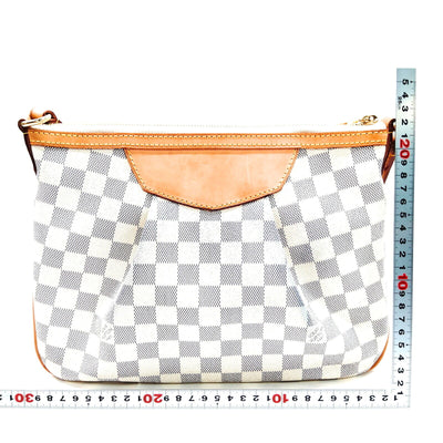 Louis Vuitton Siracusa PM White Damier Azur Crossbody Bag - Luxury Cheaper