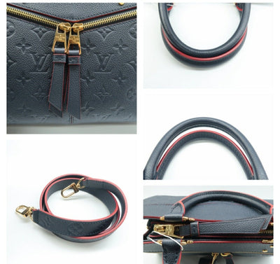 Louis Vuitton Sully Navy Monogram Leather Shoulder Bag - Luxury Cheaper