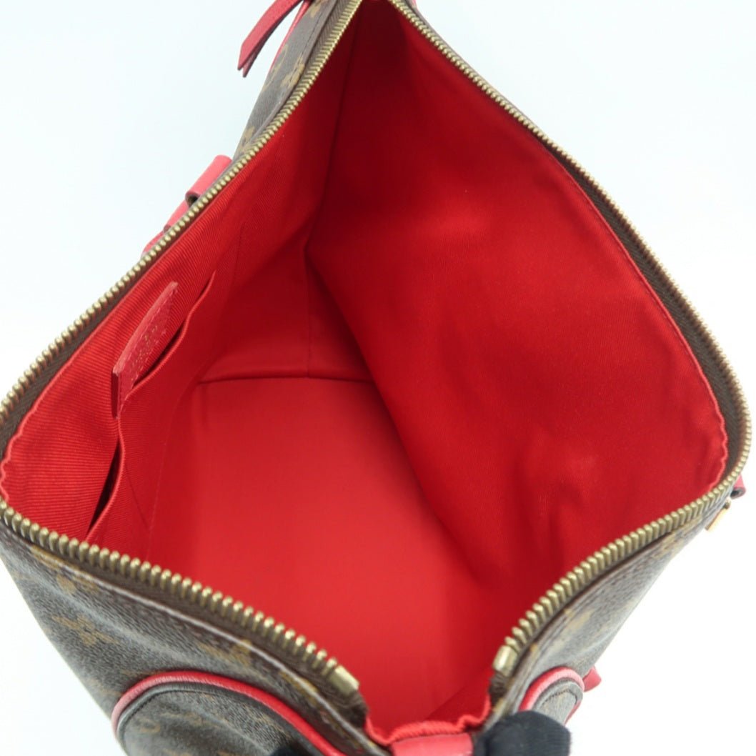 Louis Vuitton Tournelle Brown&Red Monogram Canvas Satchel Bag - Luxury Cheaper