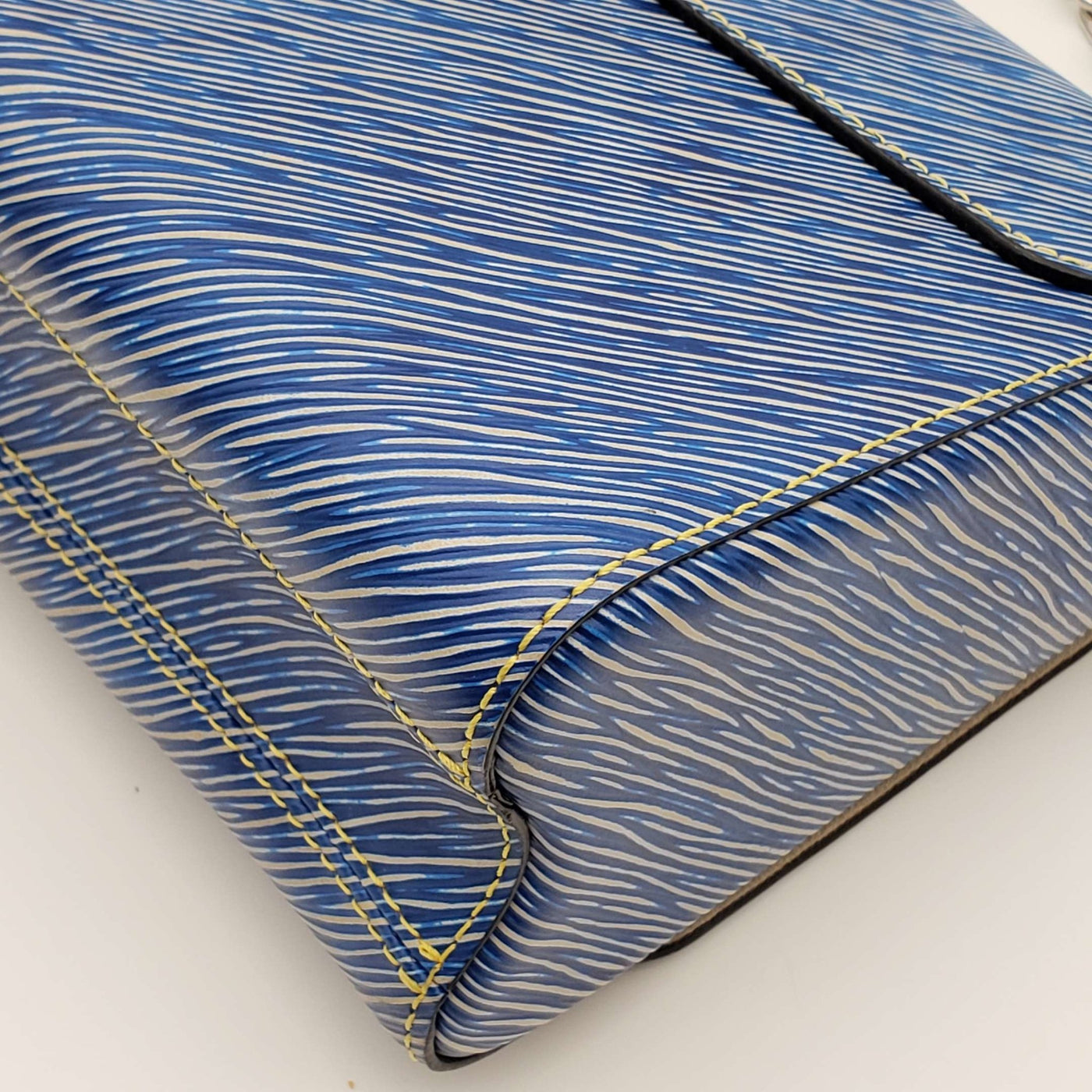 Louis Vuitton Blue Denim Aztec Epi Leather Twist MM Bag - Yoogi's