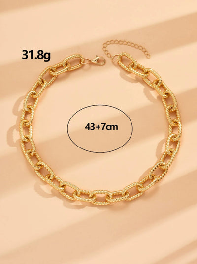 Minimalist Chain Necklace Yellow Gold Color - Luxury Cheaper