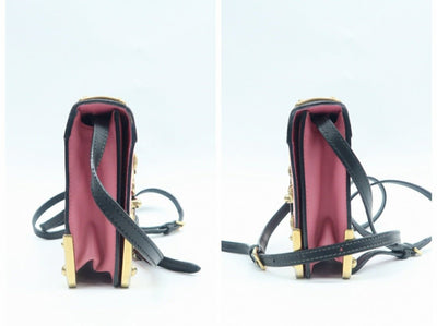 Prada Cahier Black & Pink Leather Shoulder Bag - Luxury Cheaper