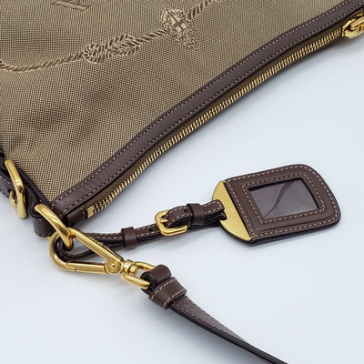 Prada Canvas and Leather Crossbody Bag - Luxury Cheaper