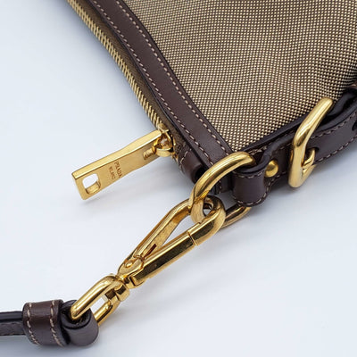 Prada Canvas and Leather Crossbody Bag - Luxury Cheaper