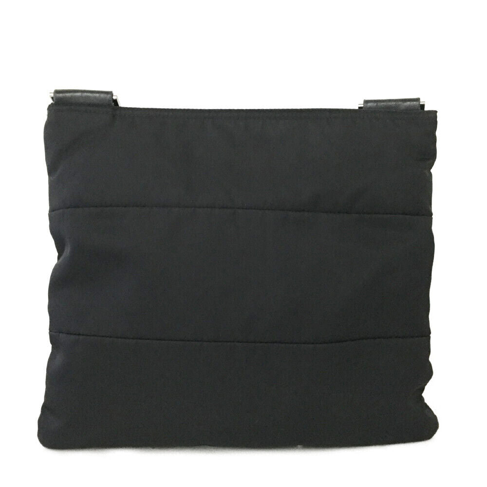 PRADA Logo Plate Black Nylon Shoulder Bag - Luxury Cheaper