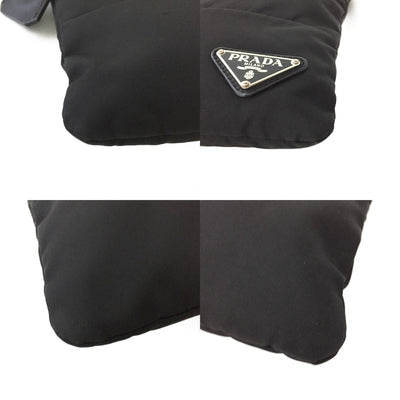 PRADA Logo Plate Black Nylon Shoulder Bag - Luxury Cheaper