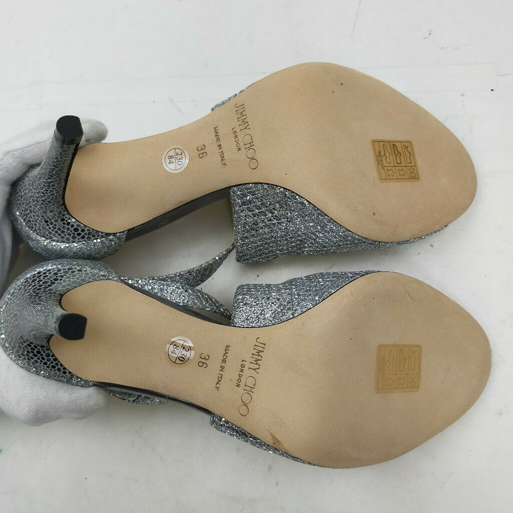 Jimmy Choo Sandals Women Silver Leather