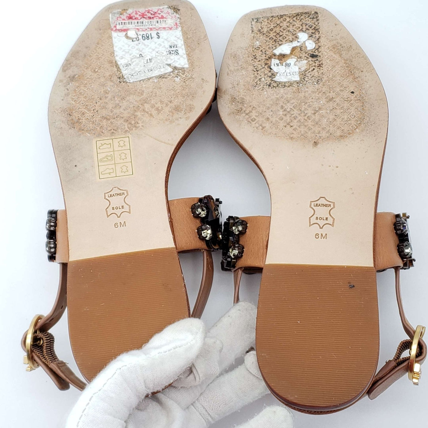 Tory Burch Brown Leather Sandal - Luxury Cheaper