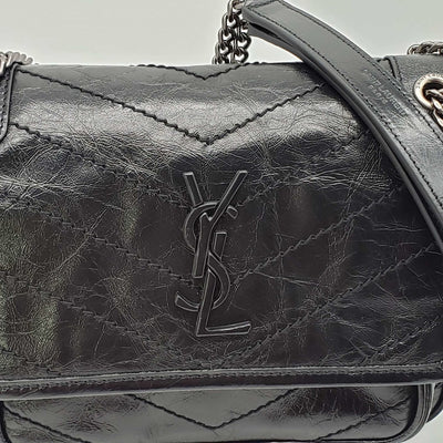 YSL Yves Saint Laurent Niki Leather Black Shoulder Bag - Luxury Cheaper